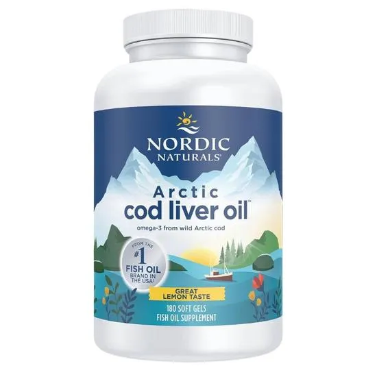 Nordic Naturals Arctic Cod Liver Oil 750mg Lemon Softgels
