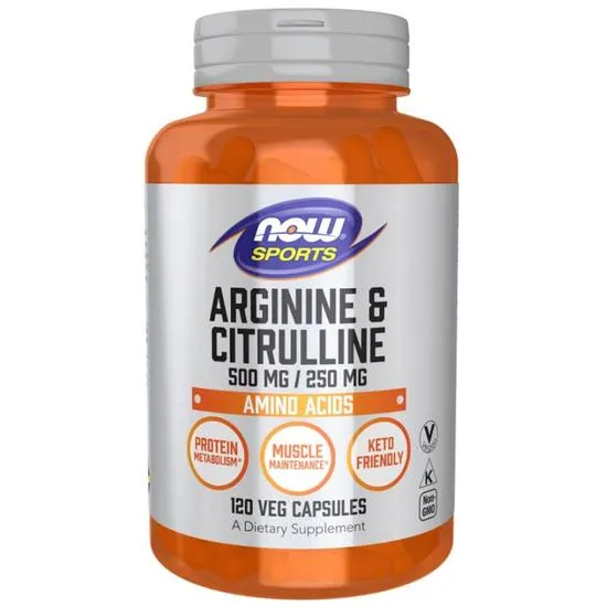 Now Foods Arginine & Citrulline Capsules 120 Capsules