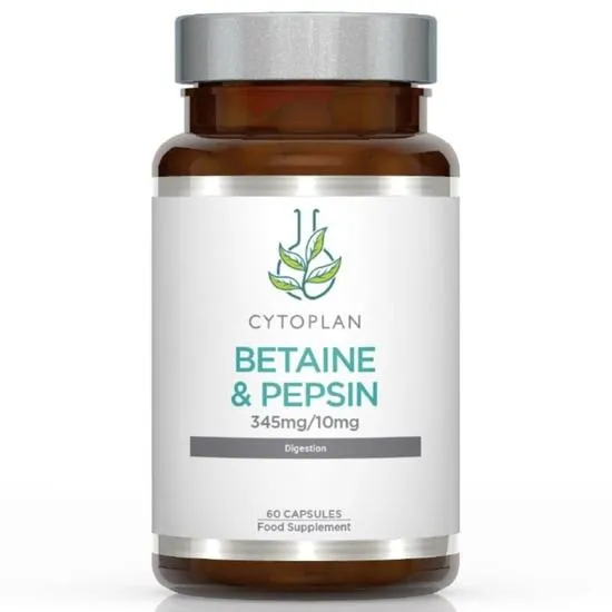 Cytoplan Betaine & Pepsin 345mg/10mg Capsules