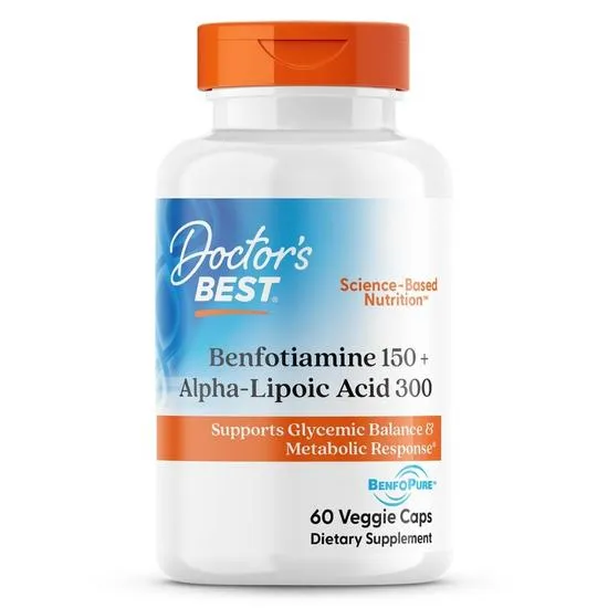 Doctor's Best Benfotiamine 150 + Alpha-Lipoic Acid 300 Vegicaps