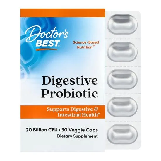 Doctor's Best Digestive Probiotic 20 Billion CFU Vegicaps