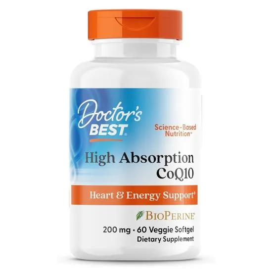 Doctor's Best High Absorption CoQ10 With BioPerine 200mg Veg Softgels