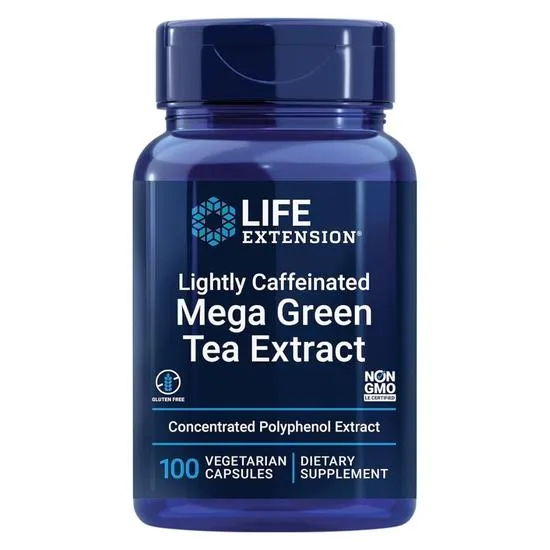 Life Extension Lightly Caffeinated Mega Green Tea Extract Vegicaps