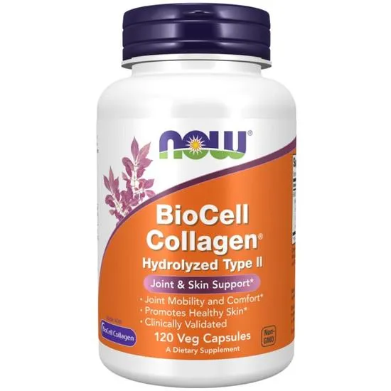 NOW Foods BioCell Collagen Hydrolyzed Type II Capsules