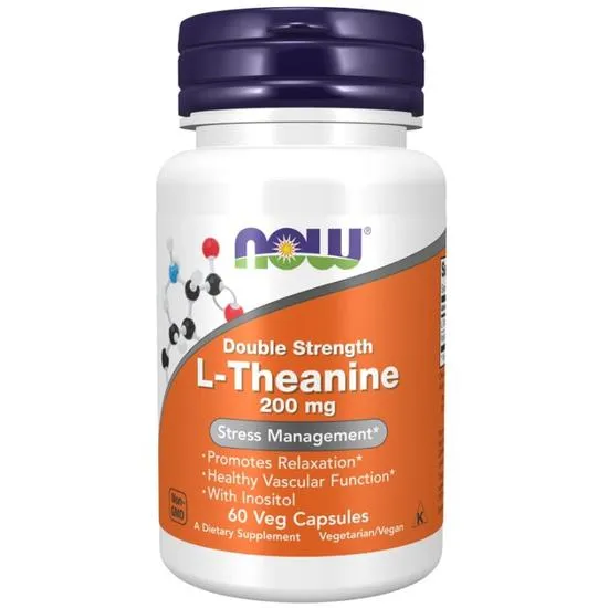 NOW Foods Double Strength L-Theanine 200mg Capsules