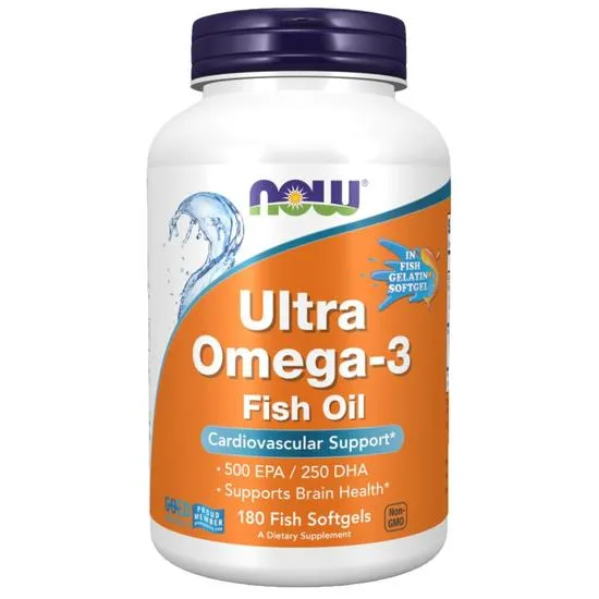 NOW Foods Ultra Omega-3 Fish-Gelatin Softgels
