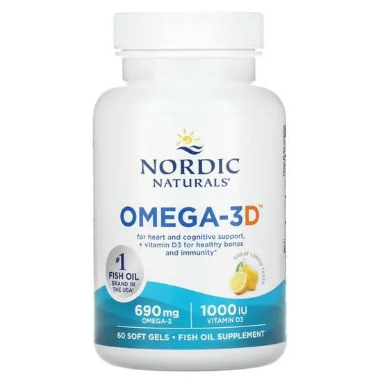 Nordic Naturals Omega-3d 690mg Lemon Softgels