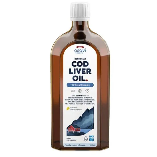 Osavi Norwegian Cod Liver Oil 1000mg Omega 3lemon