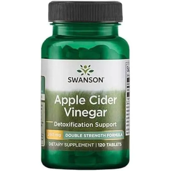 Swanson Apple Cider Vinegar 200Mg Double-Strength Tablets 120 Tablets