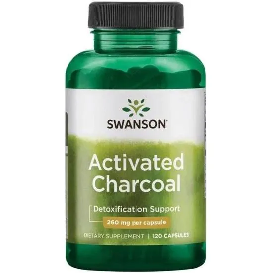 Swanson Activated Charcoal 260mg Capsules