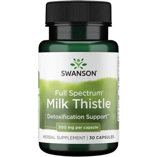 Swanson Full Spectrum Milk Thistle 500mg Capsules