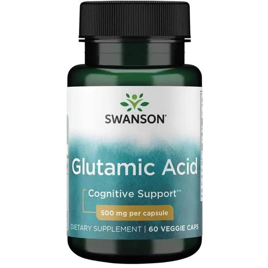 Swanson Glutamic Acid 500mg Capsules