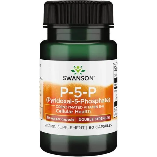 Swanson P-5-P Pyridoxal-5-Phosphate Coenzymated Vitamin B6 40mg Capsules