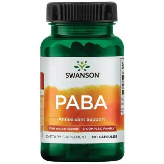 Swanson PABA 500mg Capsules
