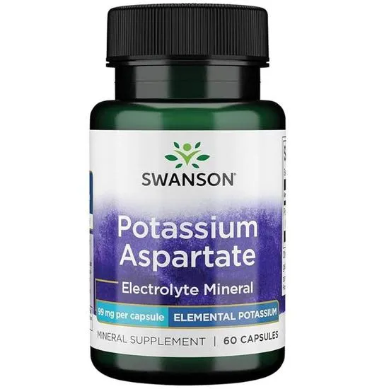 Swanson Potassium Aspartate 99mg Capsules