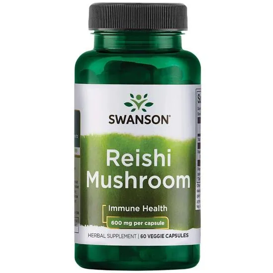 Swanson Reishi Mushroom 600mg Capsules