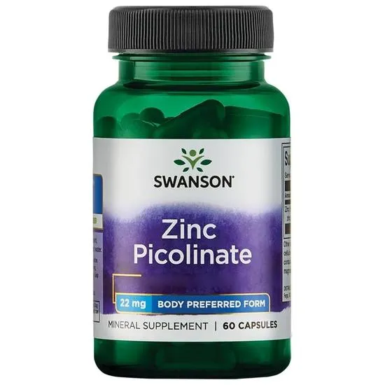 Swanson Zinc Picolinate 22mg Capsules