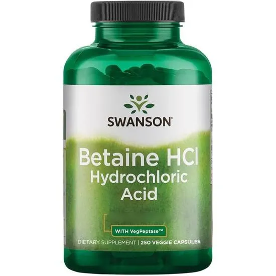 Swanson Betaine HCl Hydrochloric Acid Capsules