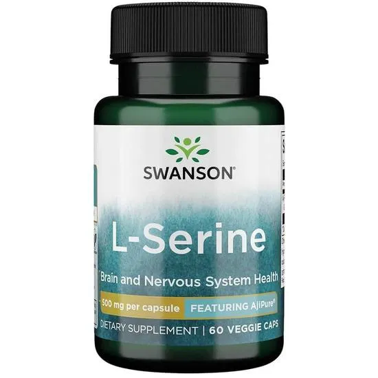Swanson L-Serine 500mg Capsules