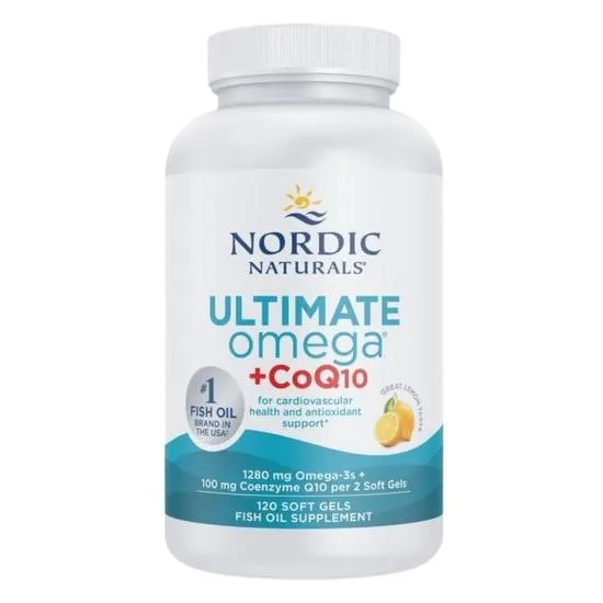 Nordic Naturals Ultimate Omega + Coq10 1280Mg Lemon 120 Softgels