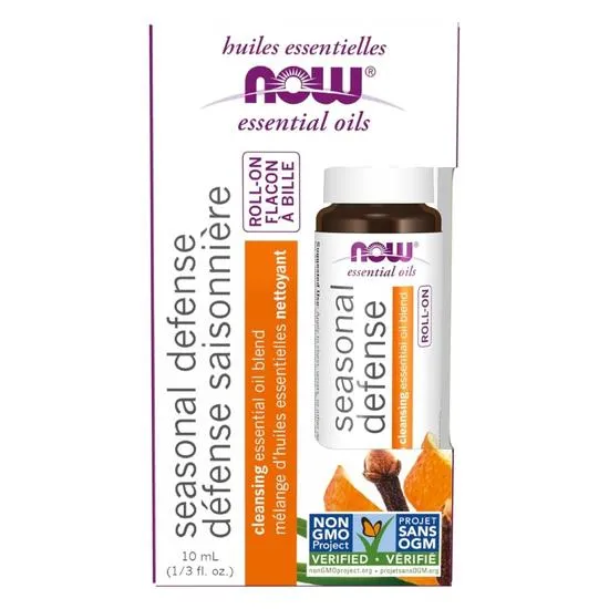 NOW Foods Essential Oil Roll-On Seasonal Defence