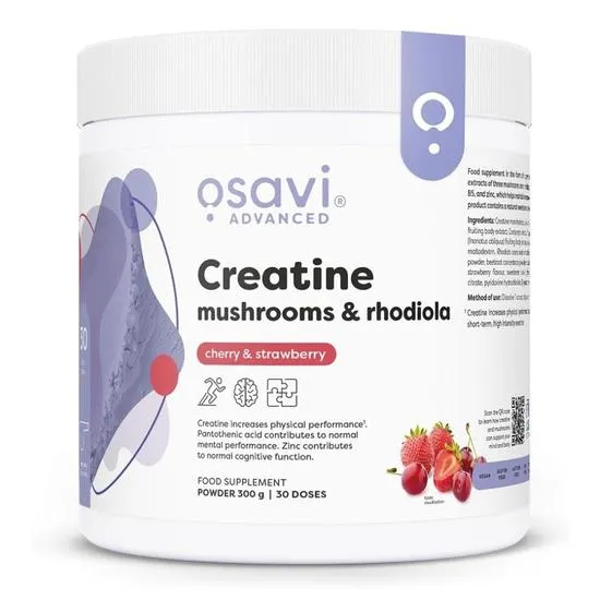 Osavi Creatine Mushrooms & Rhodiola Cherry & Strawberry
