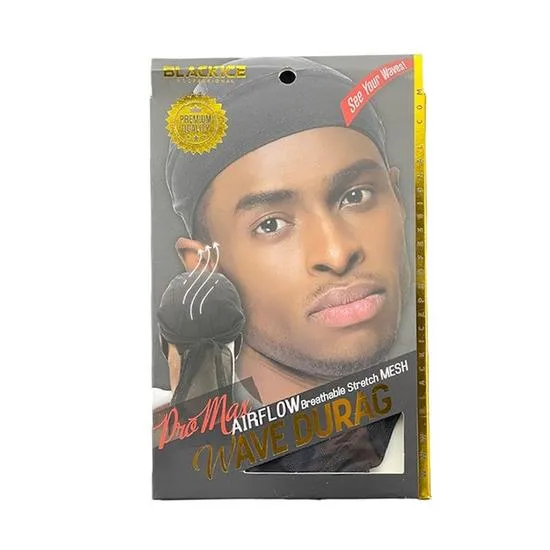 Magic Collection Blackice Professional Pro Max Airflow Mesh Wave Durag BIC301BLA