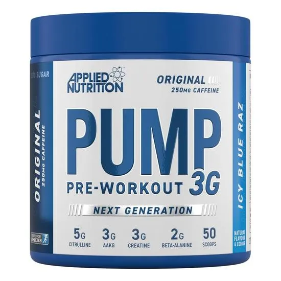 Applied Nutrition Pump 3g Pre-Workout Icy Blue Raz 375g