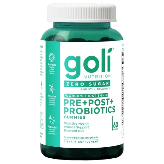 Goli Nutrition Zero Sugar Pre+Post+Probiotics Gummies