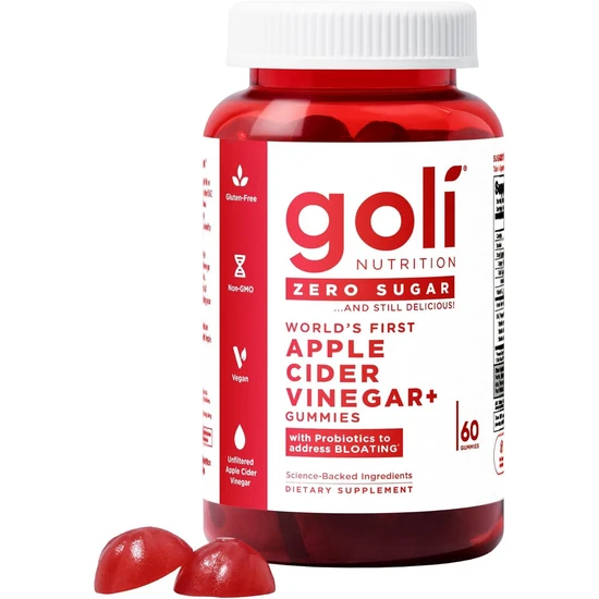 Goli Nutrition Zero Sugar Apple Cider Vinegar Gummies