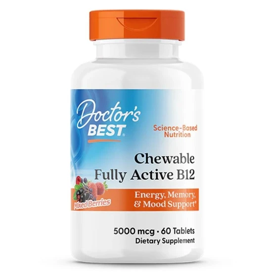 Doctor's Best Chewable Fully Active B12 Mixed Berries Tablets