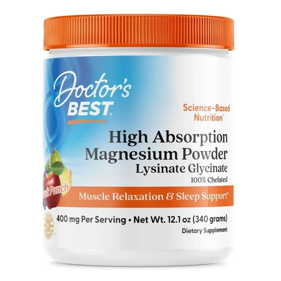 Doctor's Best High Absorption Magnesium Powder Fruit Punch