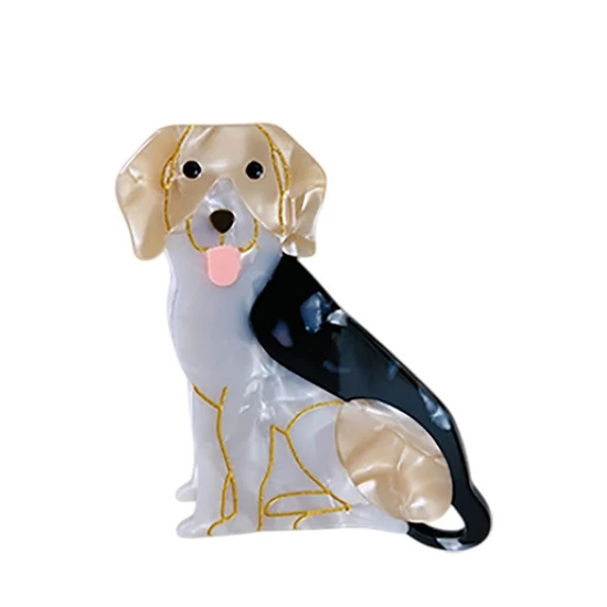 Molly And Rose Pearlescent Dog Shaped Hair Clamp