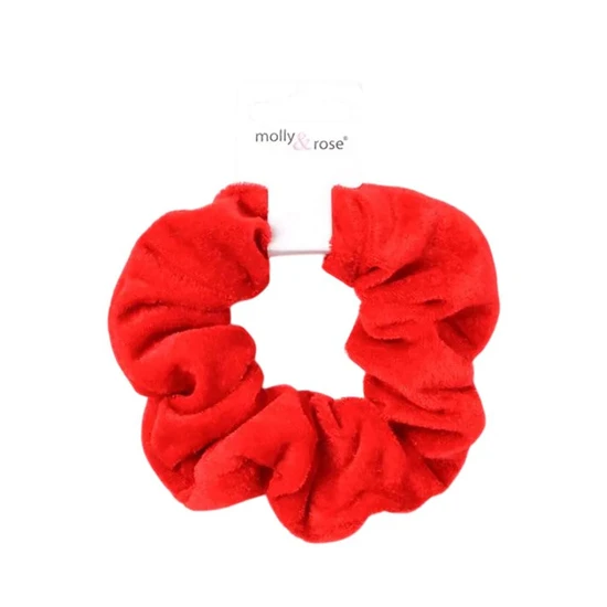 Molly And Rose High Shine Red Velvet Large Scrunchie