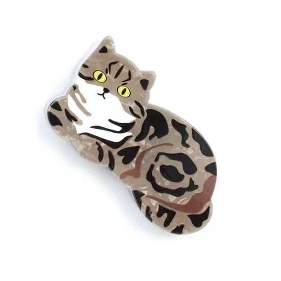 Molly And Rose Pearlescent Cat Shaped Hair Clamp