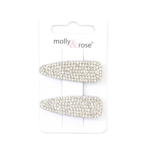 Molly And Rose Diamante Covered Beak Clips