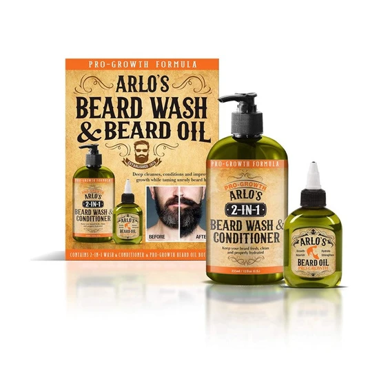 Arlos 2 In 1 Beard Wash Conditioner & Beard Oil Kit