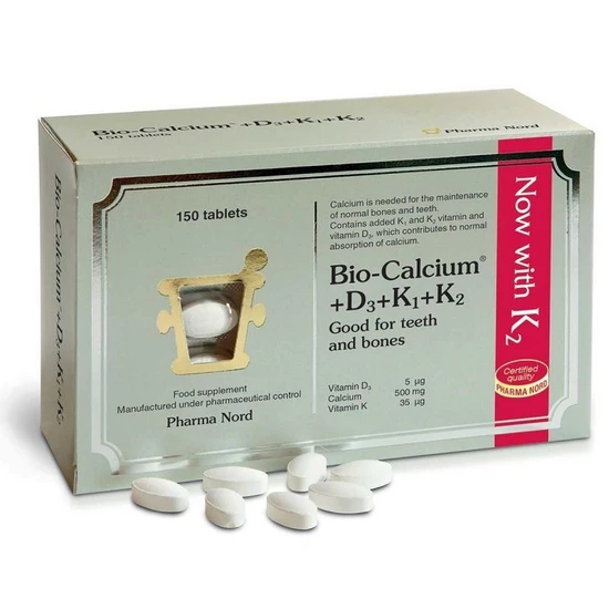 Pharmanord Pharma Nord Bio Calcium + D3 + K 500Mg Tablets 150 Tablets