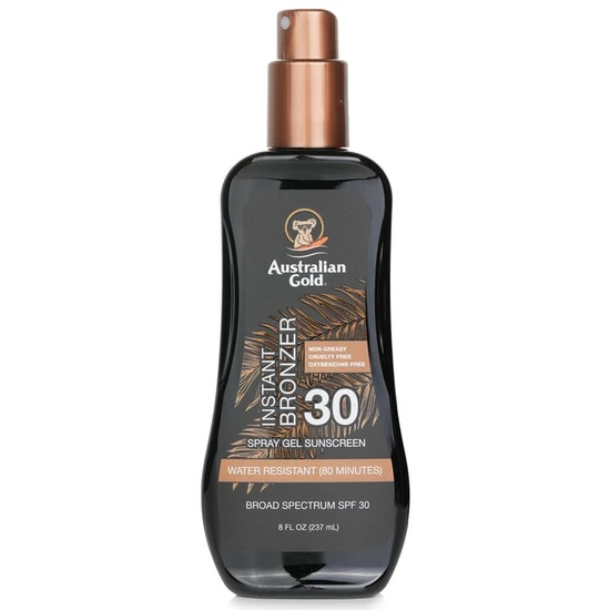 Australian Gold Spray Gel Sunscreen SPF 30 With Instant Bronzer