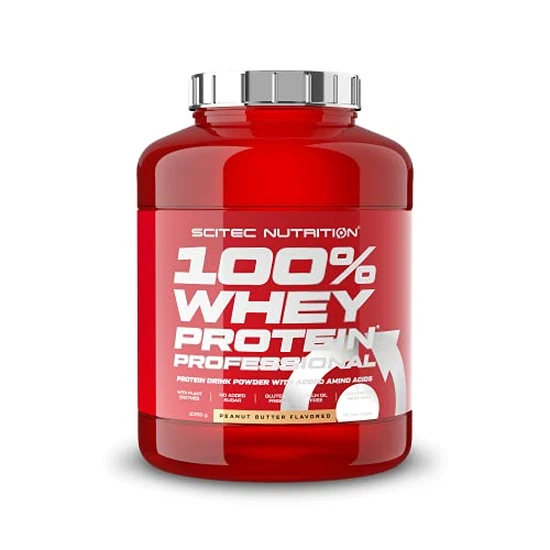 Scitec Nutrition 100% Whey Protein Professional Enhanced With Extra Amino Acids & Digestive Enzymes Gluten-Free, Peanut Butter
