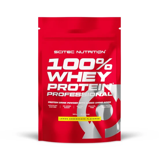 Scitec Nutrition 100% Whey Protein Professional Enhanced With Extra Amino Acids & Digestive Enzymes Gluten-Free, Lemon Cheesecake
