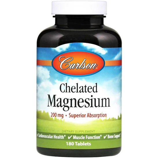 Carlson Labs Chelated Magnesium 200mg Tablets