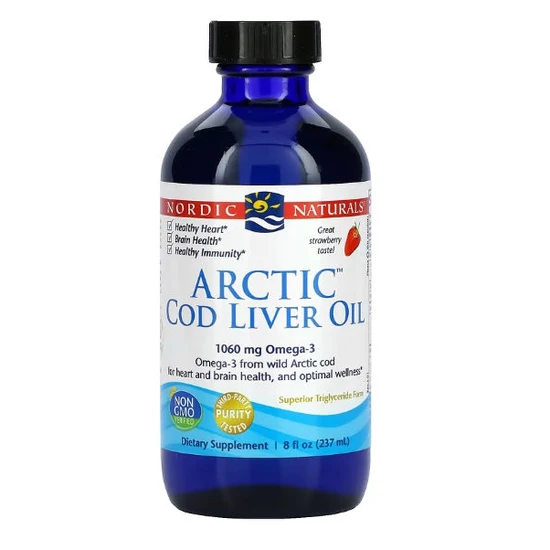 Nordic Naturals Arctic Cod Liver Oil 1060mg Strawberry