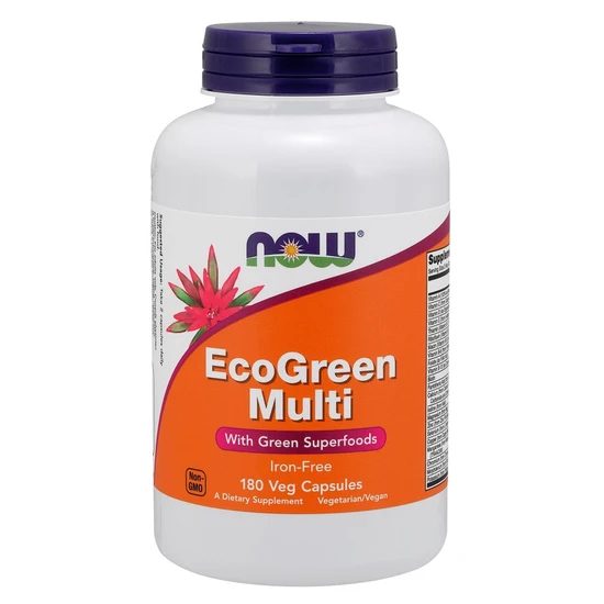 NOW Foods EcoGreen Multi Iron Free Capsules