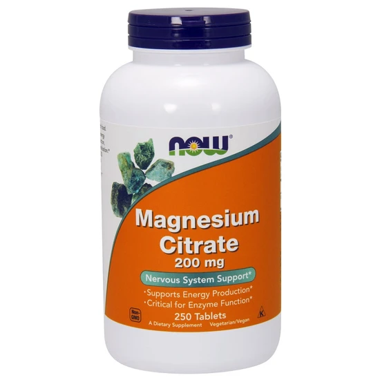 Now Foods Magnesium Citrate 200Mg Tablets 250 Tablets