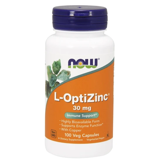 NOW Foods L-OptiZinc 30mg Capsules