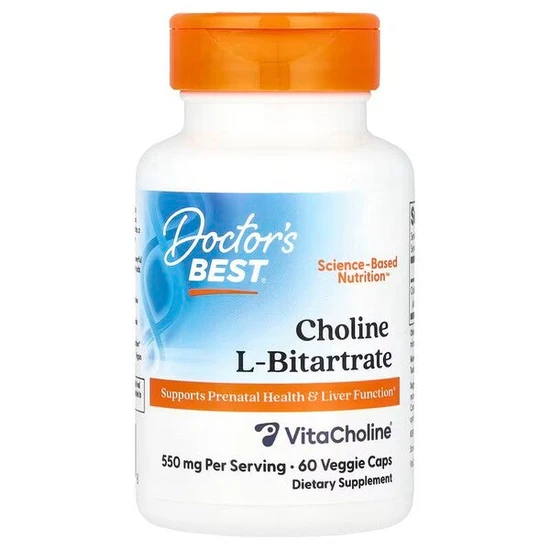Doctor's Best Choline L-Bitartrate 550mg Capsules