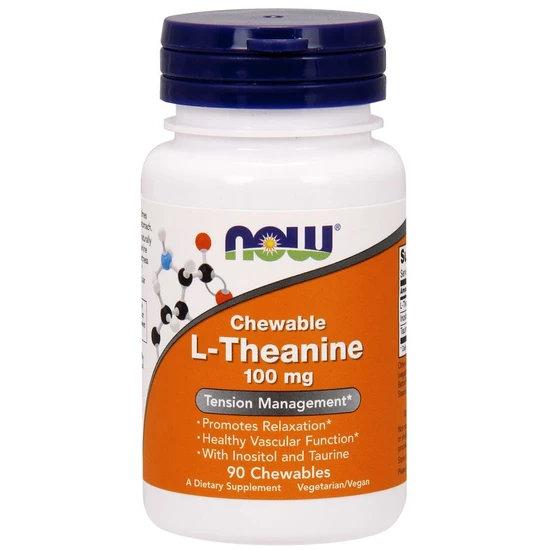 NOW Foods L-Theanine With Inositol & Taurine 100mg Chewables