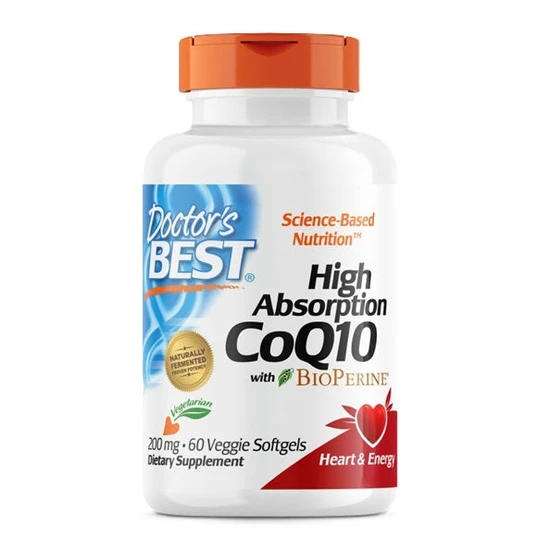 Doctor's Best High Absorption CoQ10 With BioPerine 200mg Veg Softgels