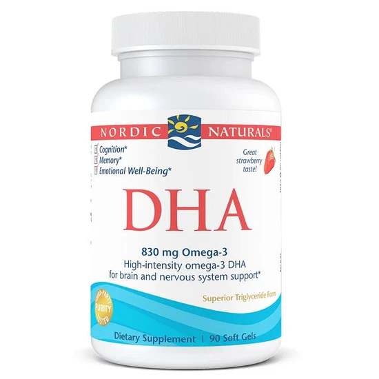 Nordic Naturals DHA 830mg Strawberry Softgels